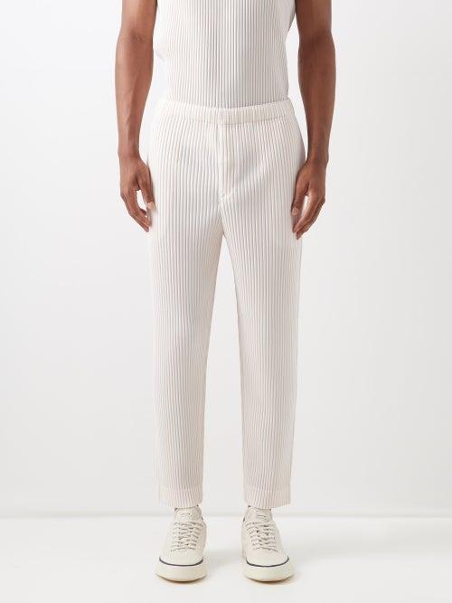 Homme Pliss Issey Miyake - Technical-pleated Straight-leg Trousers - Mens - Pink