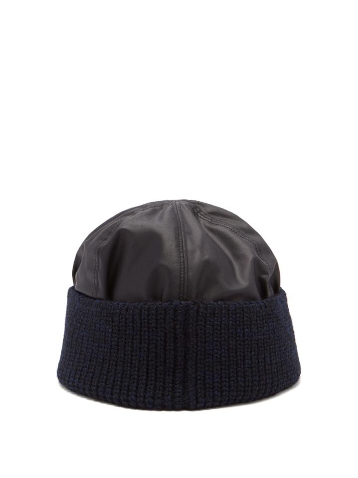 Lanvin Ribbed-knit Wool And Nylon Beanie Hat