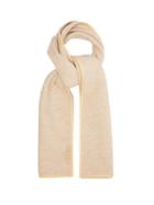 Matchesfashion.com Kassl Editions - Coated Trim Wool Blend Scarf - Womens - Beige