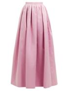 Matchesfashion.com Rochas - High Rise Duchess Satin Maxi Skirt - Womens - Pink