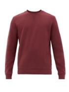 Matchesfashion.com Sunspel - Crew Neck Cotton Sweatshirt - Mens - Burgundy