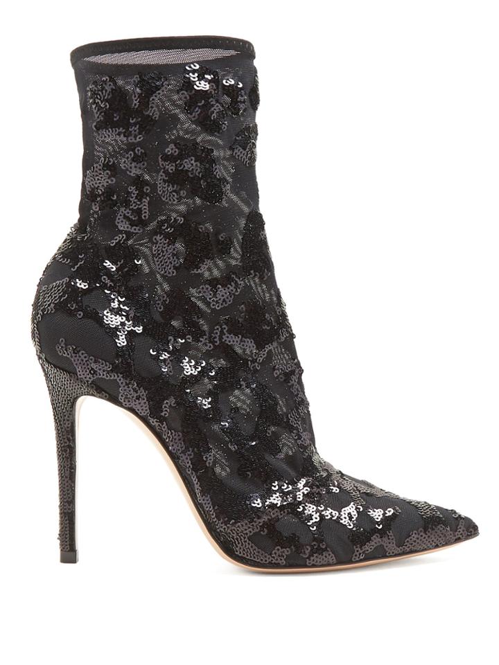 Gianvito Rossi Sequin-embellished 105 Ankle Boots