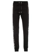 Matchesfashion.com Balmain - Logo Tape Cotton Jersey Track Pants - Mens - Black