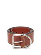 Matchesfashion.com Burberry - Jack Logo Engraved Buckle Leather Belt - Mens - Tan
