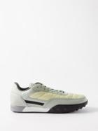 Stone Island - S0202 Ripstop And Suede Trainers - Mens - Light Green