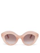 Ladies Accessories Lapima - Nina Oversized Cat-eye Acetate Sunglasses - Womens - Beige