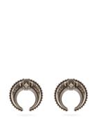 Matchesfashion.com Etro - Crescent Moon Clip Earrings - Womens - Silver