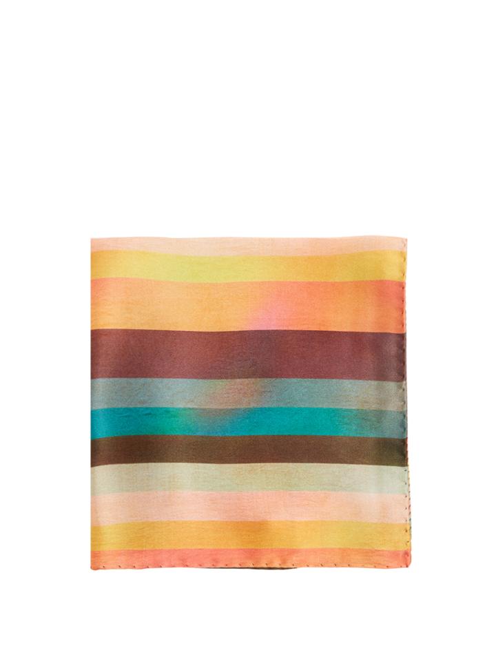 Paul Smith Artist Stripe Silk Pocket Square