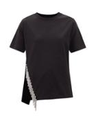 Christopher Kane - Cupchain-crystal Cotton-jersey T-shirt - Womens - Black