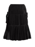 Toga Accordion-pleated Taffeta Skirt