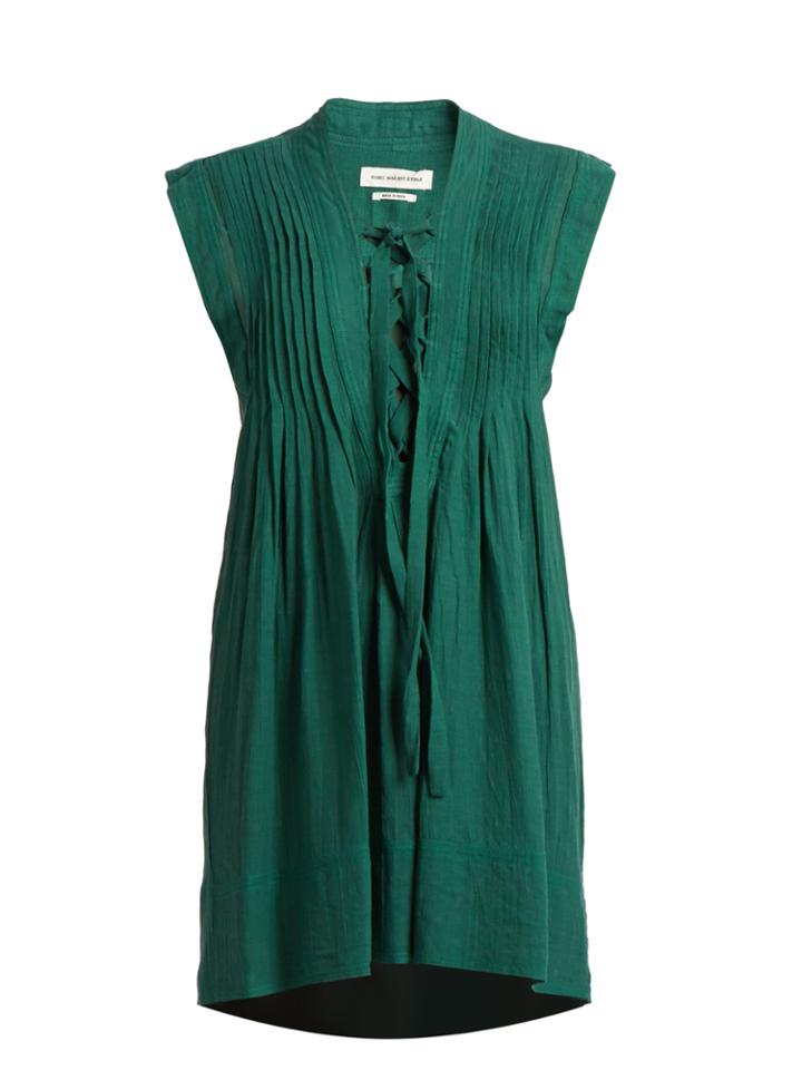 Isabel Marant Étoile Karen Lace-up Sleeveless Mini Dress