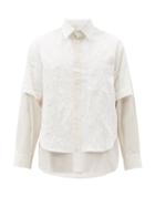 Matchesfashion.com Deveaux - Crinkled-layer Poplin Shirt - Mens - White
