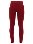 Matchesfashion.com Prism - Nurturing Diagonal Stripe Technical Leggings - Womens - Red