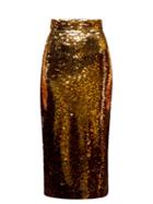 Matchesfashion.com Dolce & Gabbana - High Rise Sequinned Pencil Skirt - Womens - Gold