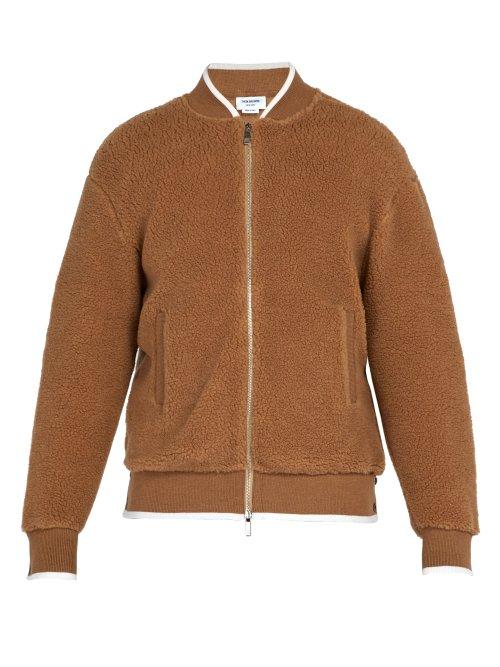 Matchesfashion.com Thom Browne - Camel Hair And Silk Blend Bomber Jacket - Mens - Camel