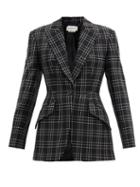 Matchesfashion.com Alexander Mcqueen - Checked Wool-twill Suit Jacket - Womens - Black White
