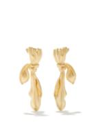 Anissa Kermiche - Gilded Cloth 24kt Gold-plated Earrings - Womens - Gold