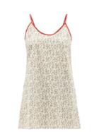 Ladies Lingerie Domi - Shorty Floral-print Organic-cotton Slip Dress - Womens - Yellow Print
