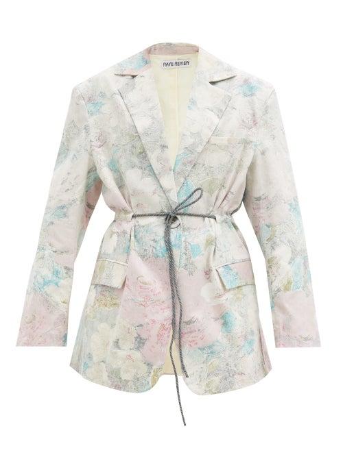 Matchesfashion.com Rave Review - Ali Floral Upcycled-bedsheet Cotton Blazer - Womens - Multi