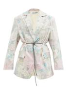 Matchesfashion.com Rave Review - Ali Floral Upcycled-bedsheet Cotton Blazer - Womens - Multi