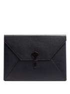 Dunhill Boston Large Grained-leather Envelope Pouch