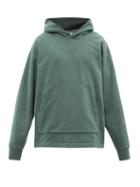 Acne Studios - Franklin Logo-print Cotton Hooded Sweatshirt - Mens - Dark Green
