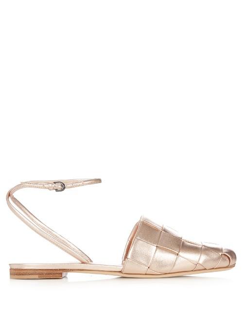 Marco De Vincenzo Woven-leather Flat Sandals