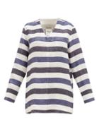 Matchesfashion.com S Max Mara - Magico Top - Womens - Blue White