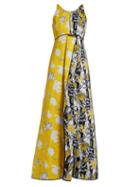 Matchesfashion.com Carl Kapp - Tropical Floral Jacquard Gown - Womens - Yellow Multi