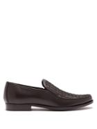Matchesfashion.com Bottega Veneta - Intrecciato Leather Loafers - Mens - Brown