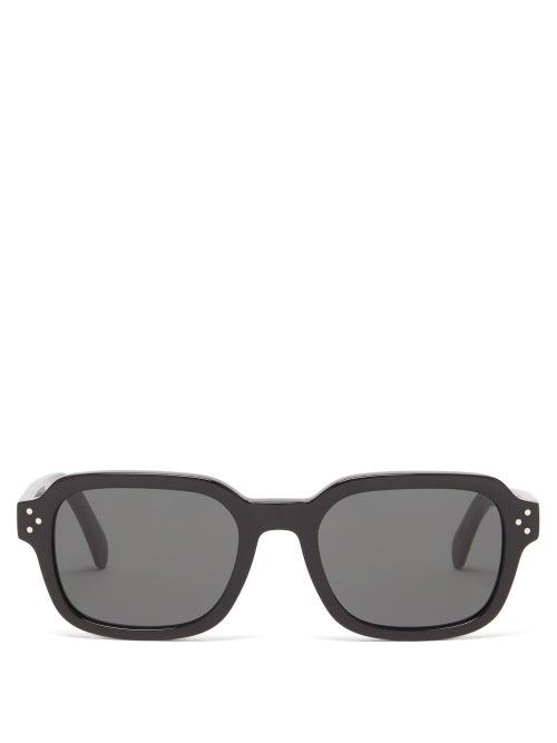 Celine Eyewear - Square Acetate Sunglasses - Mens - Black