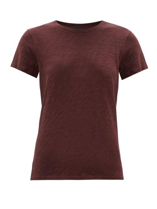 Matchesfashion.com Atm - Slubbed Cotton Jersey T Shirt - Womens - Burgundy