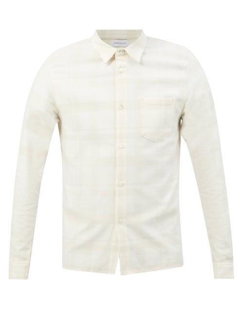 John Elliott - Sly Checked Cotton-twill Shirt - Mens - White