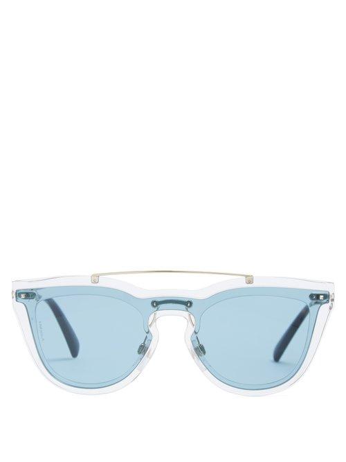 Matchesfashion.com Valentino - Cat Eye Sunglasses - Womens - Blue