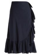 Loup Charmant Ruffled Cotton Wrap Skirt