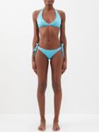 Etro - Paisley-print Halterneck Bikini - Womens - Blue Print