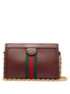 Matchesfashion.com Gucci - Ophidia Web Stripe Leather Shoulder Bag - Womens - Burgundy