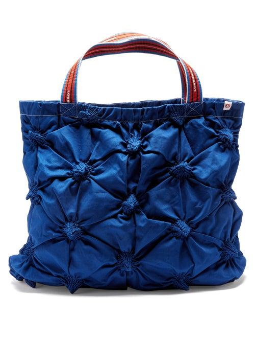 Charles Jeffrey Loverboy - Spike-embroidered Denim Tote Bag - Mens - Blue