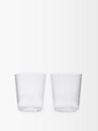 R+d.lab - Set Of Two Luisa Ridged-glass Tumblers - Clear