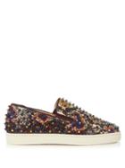 Christian Louboutin Roller-boat Slip-on Python Trainers