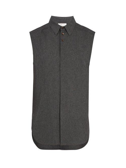 Matchesfashion.com Wales Bonner - Sleeveless Shirt - Mens - Grey