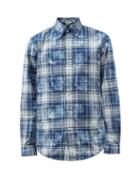 Polo Ralph Lauren - Tie-dyed Checked Cotton Shirt - Mens - Blue Multi