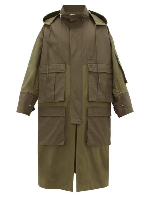 Matchesfashion.com Loewe - Cotton-canvas Hooded Parka - Mens - Khaki