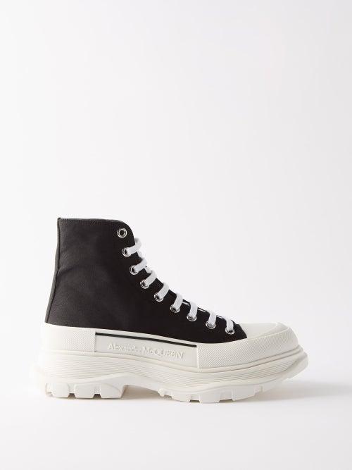 Alexander Mcqueen - Tread Slick Canvas High-top Trainers - Mens - Black