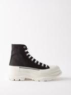 Alexander Mcqueen - Tread Slick Canvas High-top Trainers - Mens - Black