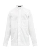 Matchesfashion.com Haider Ackermann - Band-collar Cotton Shirt - Mens - White