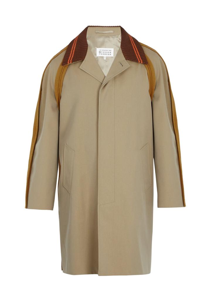 Maison Margiela Contrast-collar Cotton-blend Coat