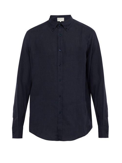 Matchesfashion.com Arj - The Marlboro Man Linen Shirt - Mens - Navy
