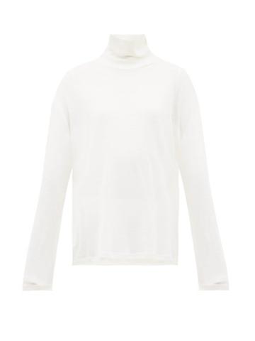 Matchesfashion.com Frances De Lourdes - Simon Roll Neck Cashmere Blend Sweater - Womens - Ivory