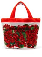 Matchesfashion.com Dolce & Gabbana - Geranium Print Towelling Tote - Womens - Red Multi